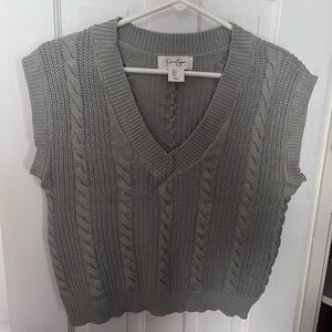 Jessica Simpson Cable Knit Sweater Vest Small